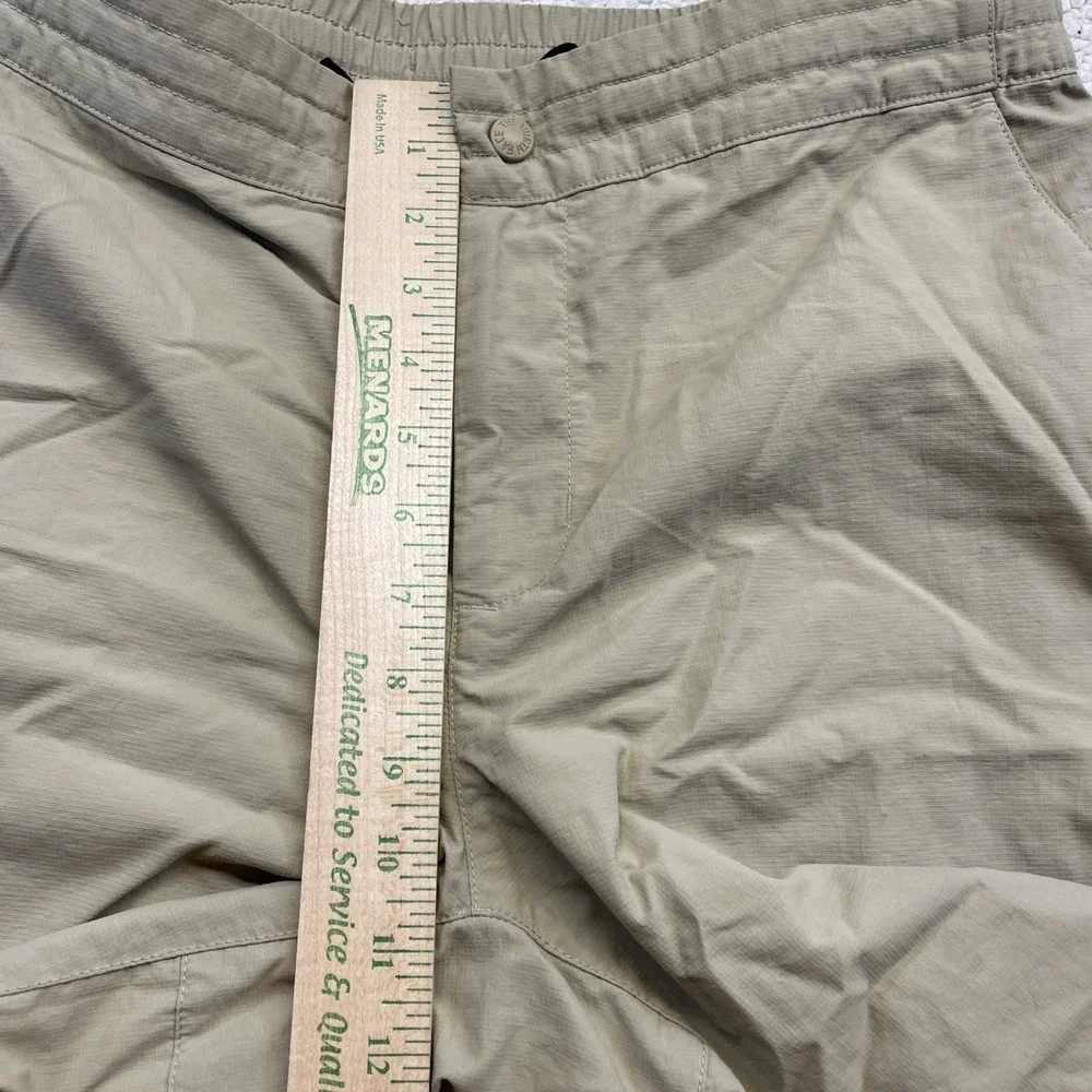 The North Face Shorts Mens L Tan Hiking Ripstop Cargo Pockets Elastic Waist